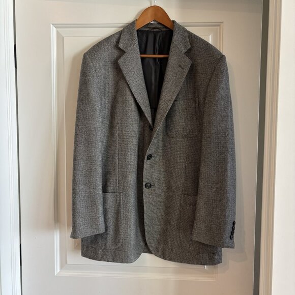 ✨ Luciano Barbera Handmade Italian Gray Wool Blazer Sport Coat 44R - Picture 1 of 9